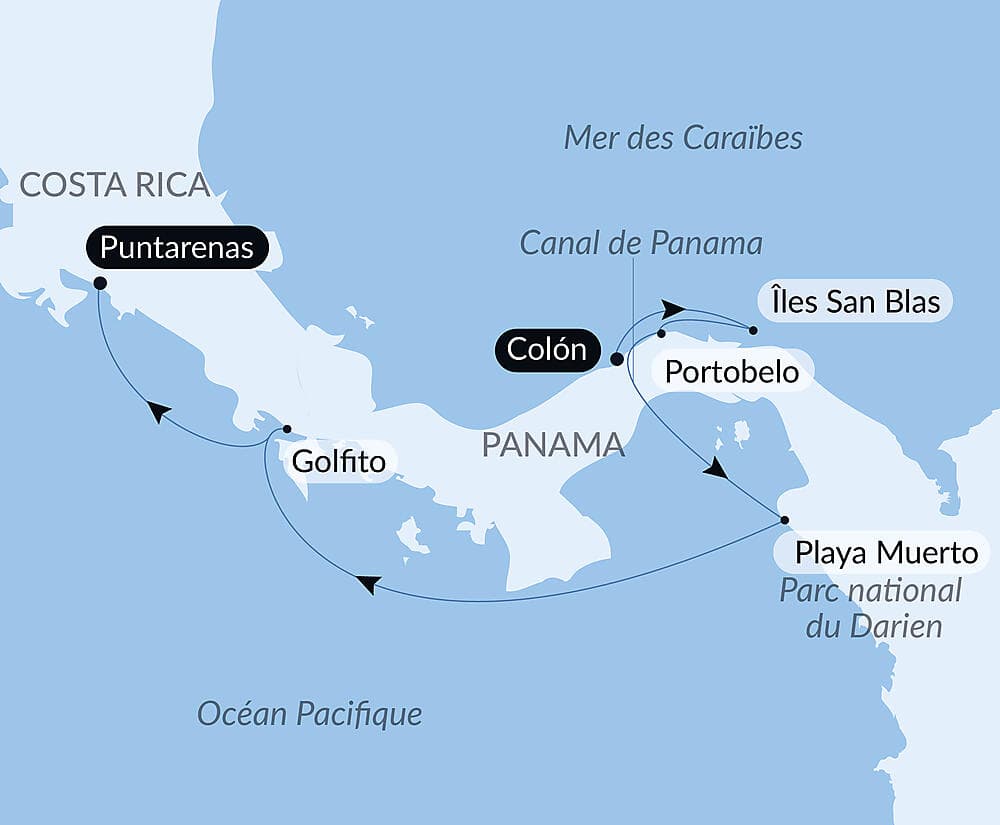 Canal de Panama et joyaux d'Amérique centrale