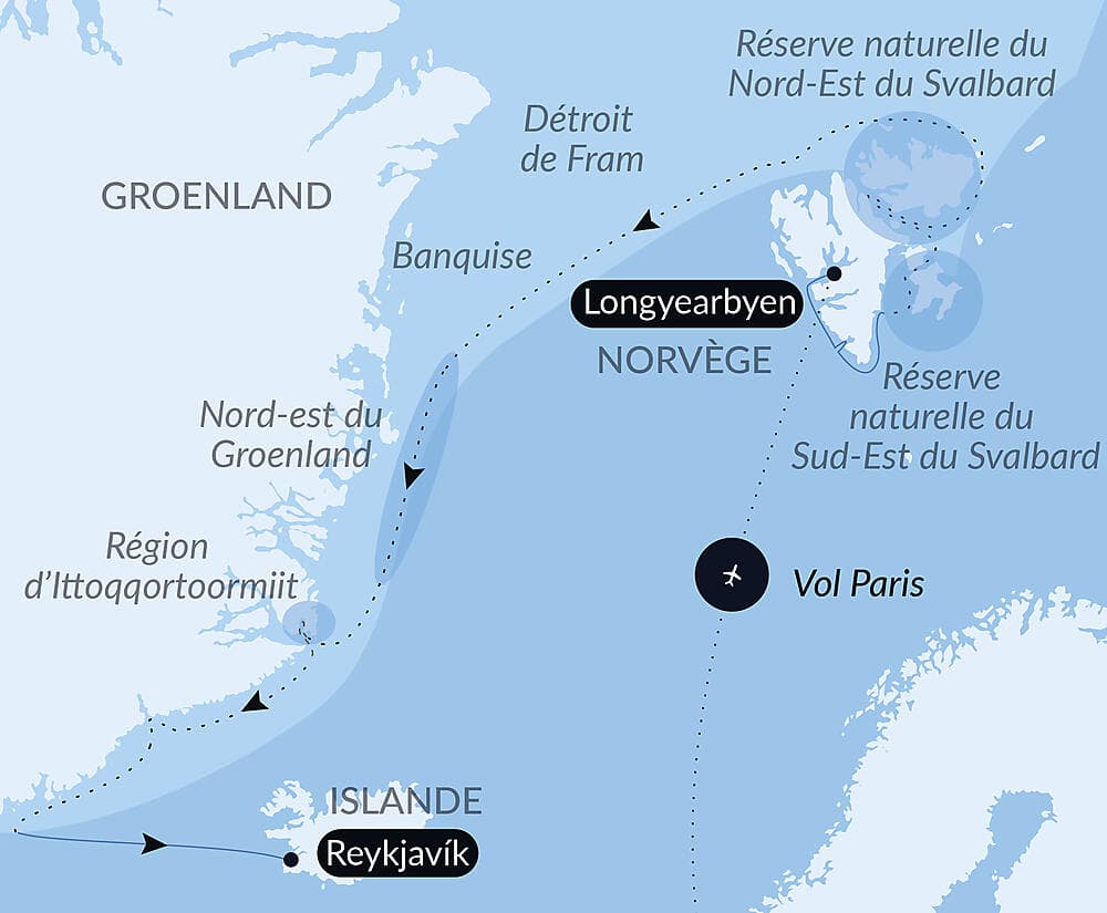 Au cœur des glaces de l'Arctique, du Svalbard au Groenland