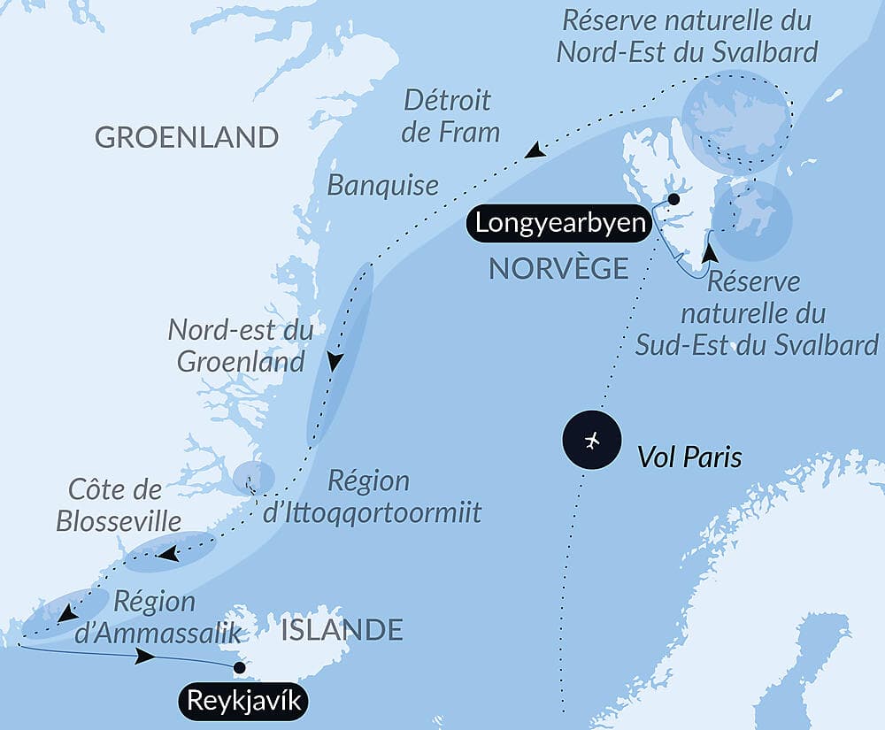 Au cœur des glaces de l'Arctique, du Svalbard au Groenland null